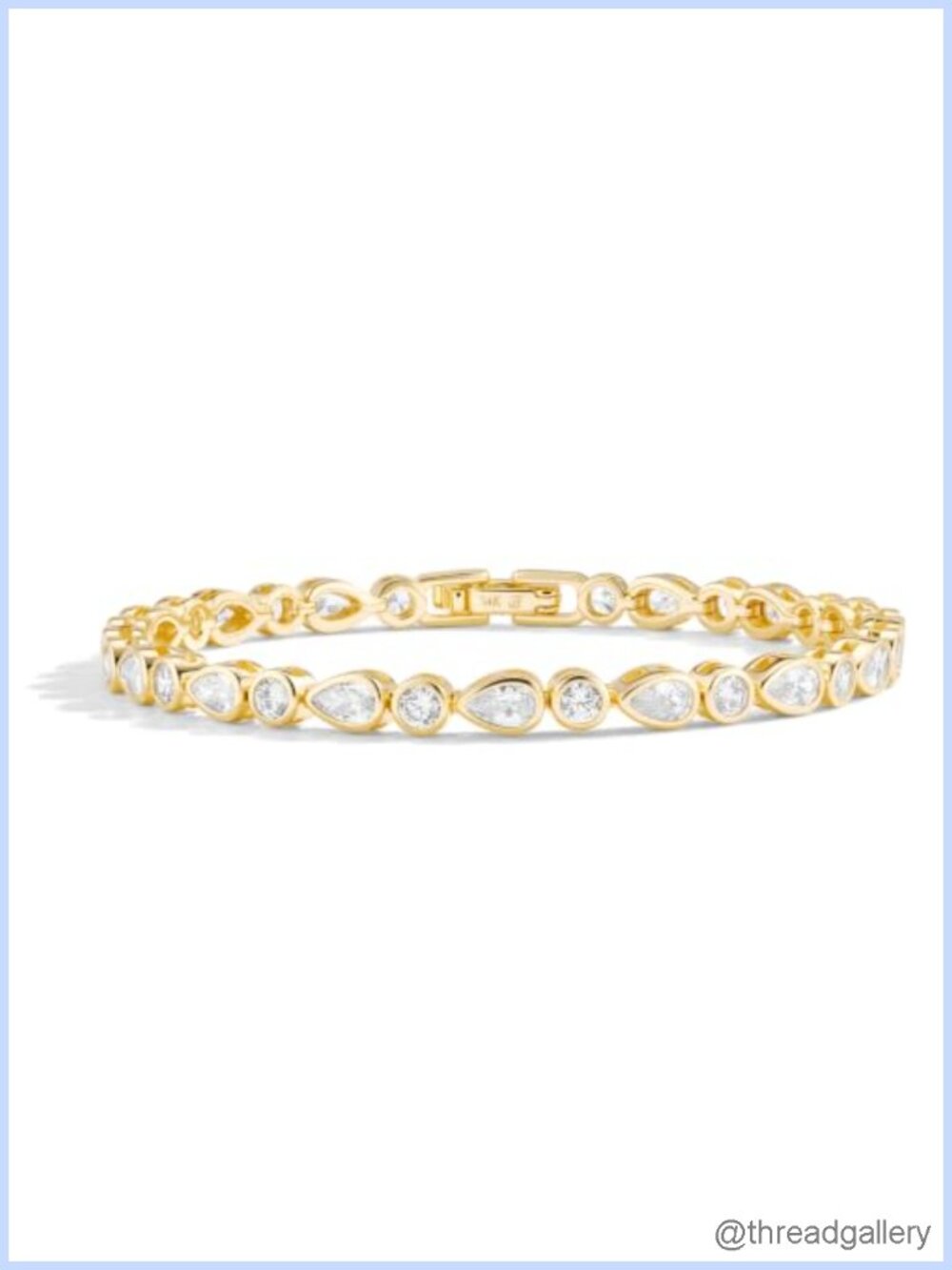 14K Gold Filled CZ Tennis Bracelet for Women Hypoallergenic 3mm